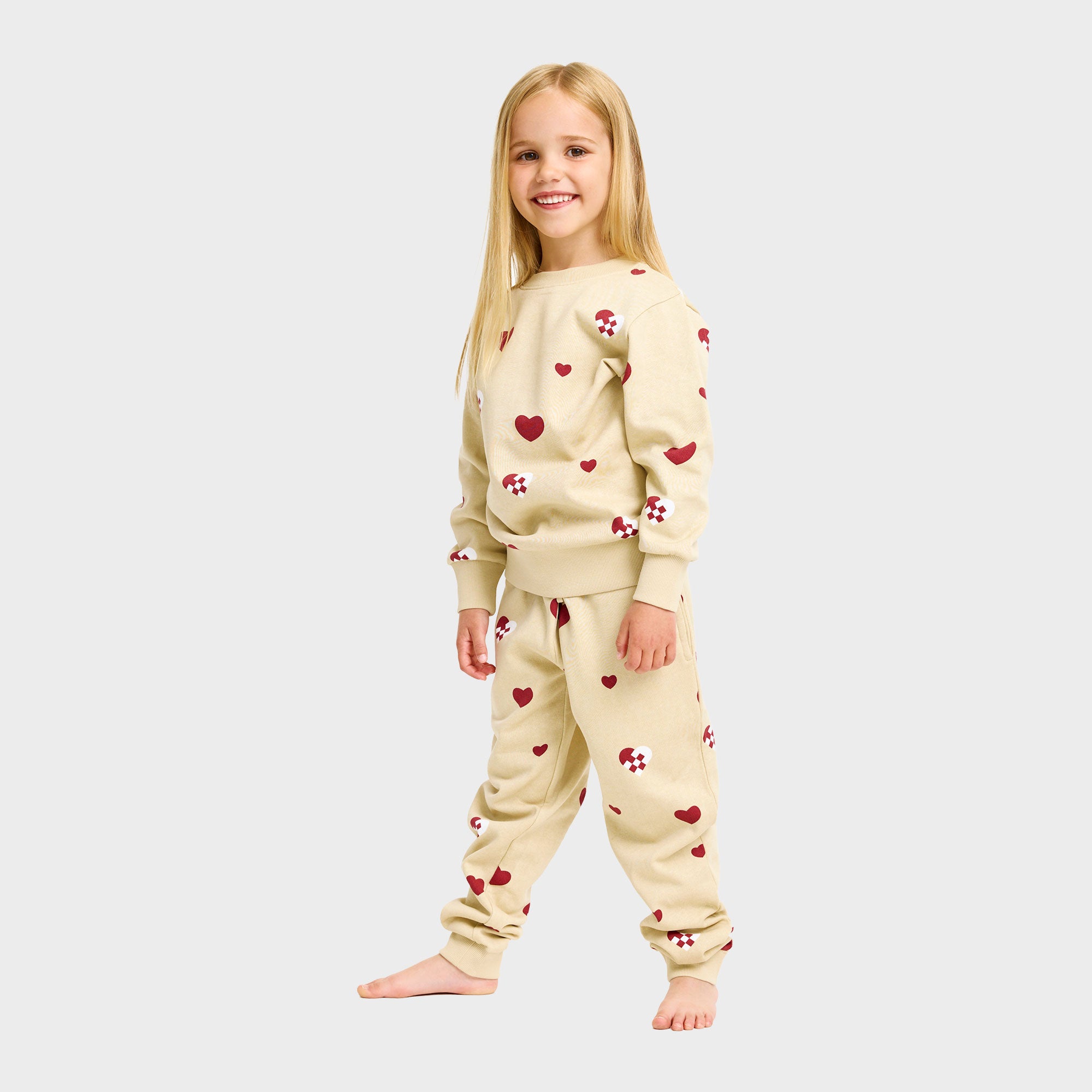 Julehjerte sweatset - Barn.
